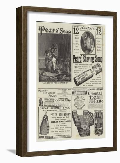 Page of Advertisements-William Henry Hamilton Trood-Framed Giclee Print