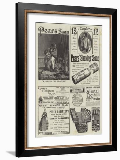 Page of Advertisements-William Henry Hamilton Trood-Framed Giclee Print