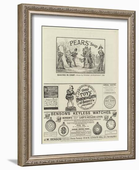 Page of Advertisements-Thomas Rowlandson-Framed Giclee Print