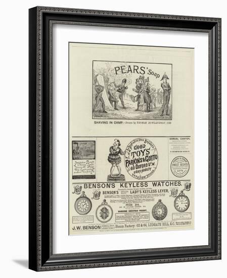 Page of Advertisements-Thomas Rowlandson-Framed Giclee Print