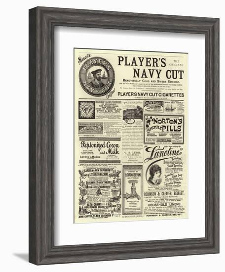 Page of Advertisements-null-Framed Giclee Print