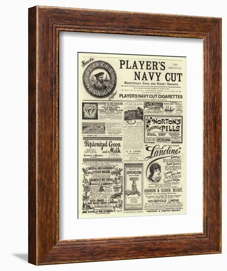 Page of Advertisements-null-Framed Giclee Print