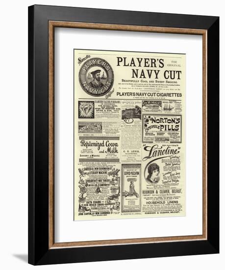 Page of Advertisements-null-Framed Giclee Print