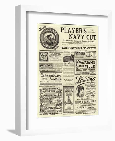 Page of Advertisements-null-Framed Giclee Print