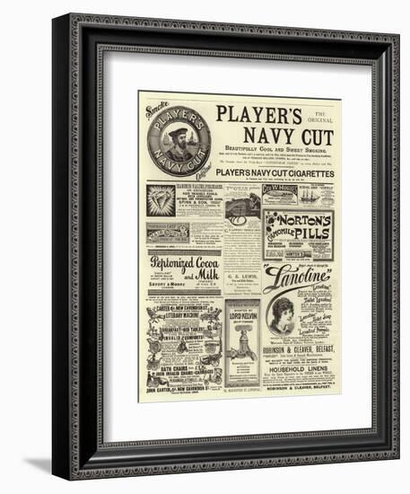 Page of Advertisements-null-Framed Giclee Print