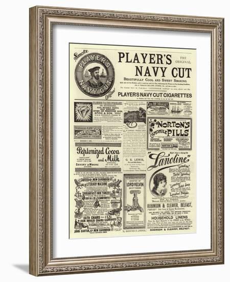 Page of Advertisements-null-Framed Giclee Print