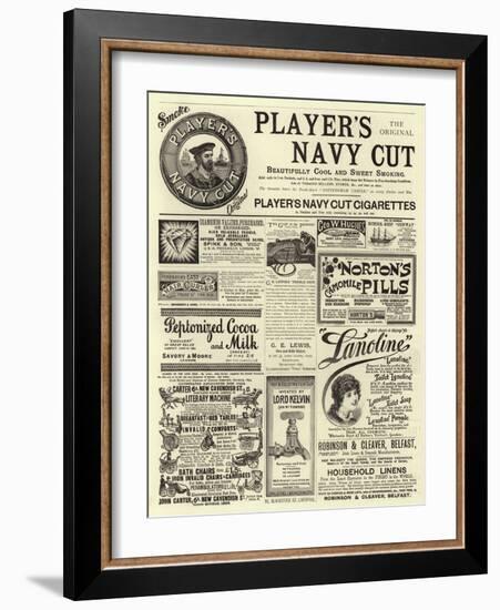 Page of Advertisements-null-Framed Giclee Print