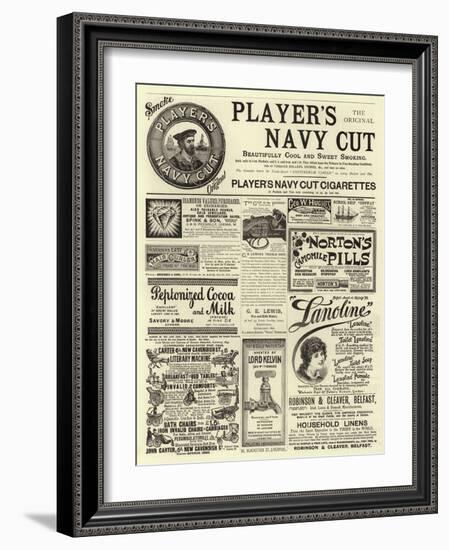 Page of Advertisements-null-Framed Giclee Print