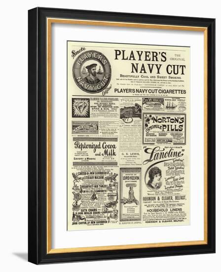 Page of Advertisements-null-Framed Giclee Print