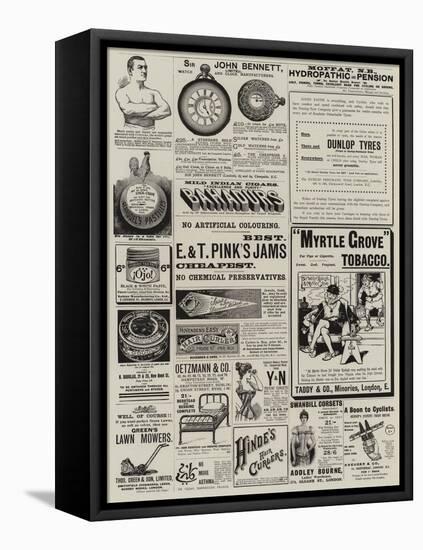 Page of Advertisements-null-Framed Premier Image Canvas