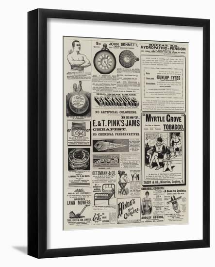 Page of Advertisements-null-Framed Giclee Print