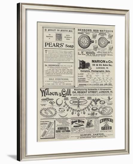 Page of Advertisements-null-Framed Giclee Print