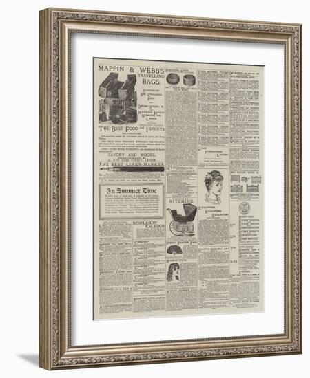 Page of Advertisements-null-Framed Giclee Print