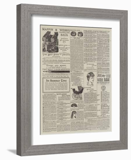 Page of Advertisements-null-Framed Giclee Print