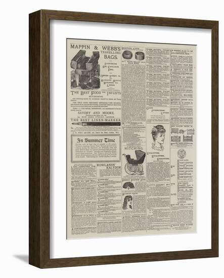 Page of Advertisements-null-Framed Giclee Print