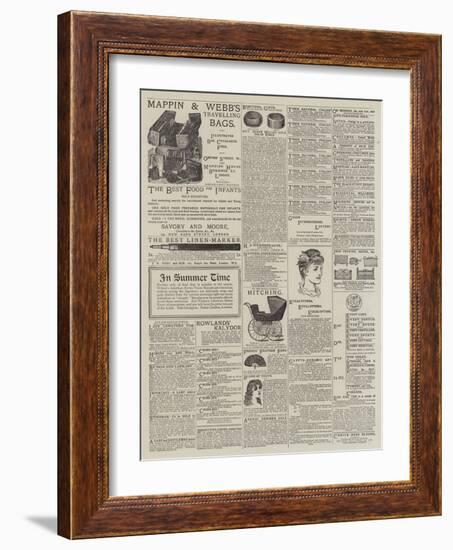 Page of Advertisements-null-Framed Giclee Print