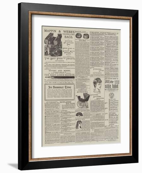 Page of Advertisements-null-Framed Giclee Print