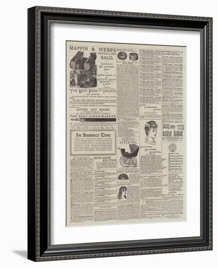 Page of Advertisements-null-Framed Giclee Print