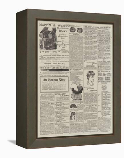 Page of Advertisements-null-Framed Premier Image Canvas