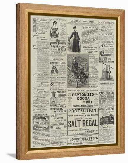 Page of Advertisements-null-Framed Premier Image Canvas