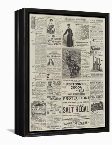 Page of Advertisements-null-Framed Premier Image Canvas