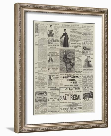 Page of Advertisements-null-Framed Giclee Print