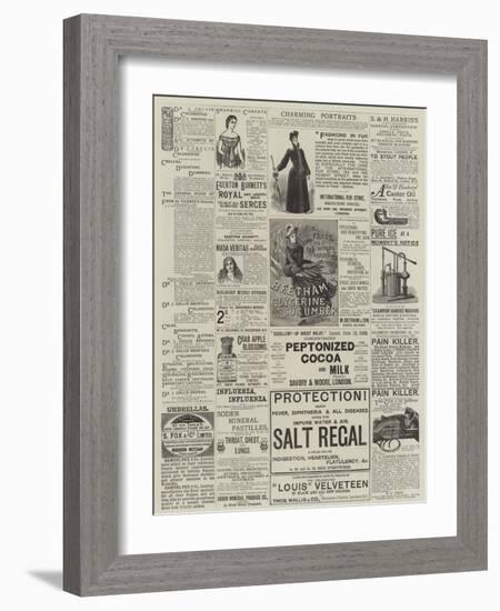 Page of Advertisements-null-Framed Giclee Print