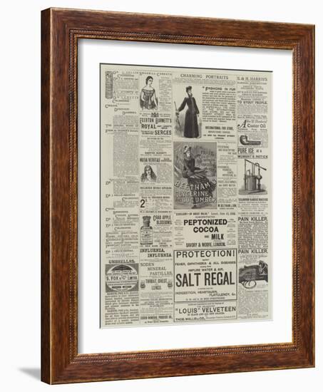 Page of Advertisements-null-Framed Giclee Print