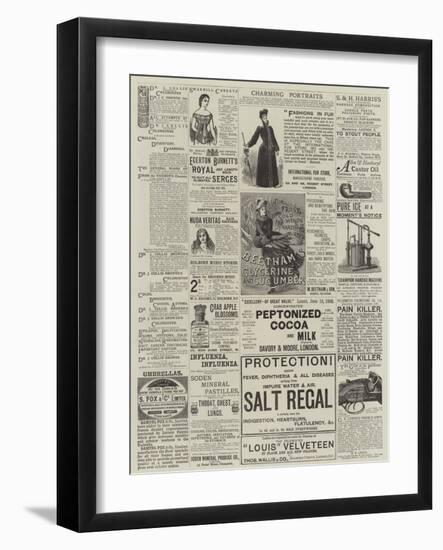 Page of Advertisements-null-Framed Giclee Print