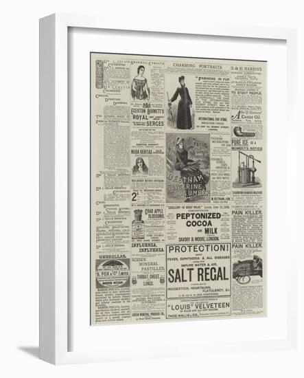 Page of Advertisements-null-Framed Giclee Print