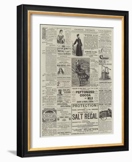 Page of Advertisements-null-Framed Giclee Print