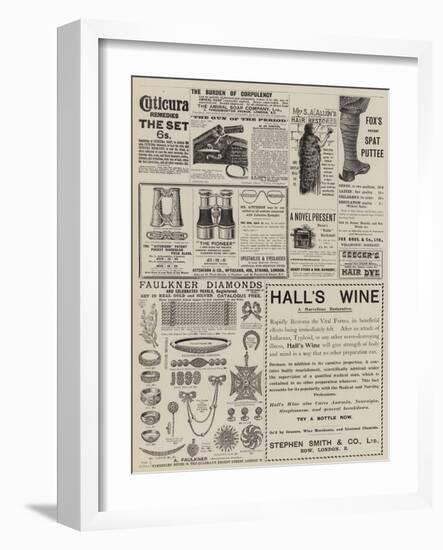 Page of Advertisements-null-Framed Giclee Print