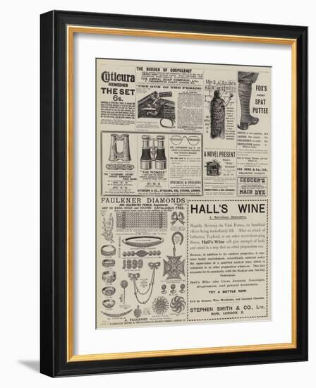 Page of Advertisements-null-Framed Giclee Print