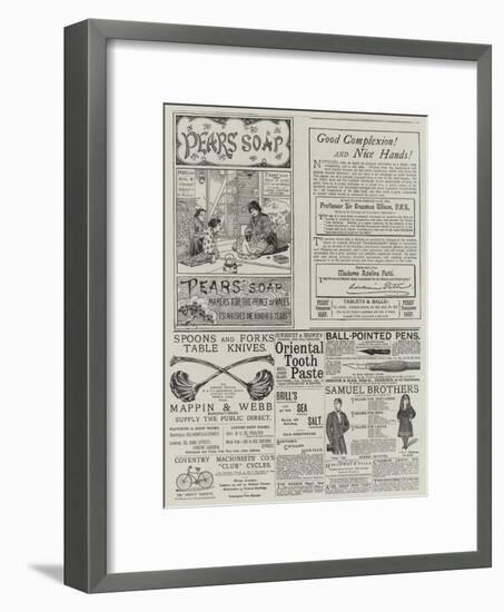 Page of Advertisements-null-Framed Giclee Print