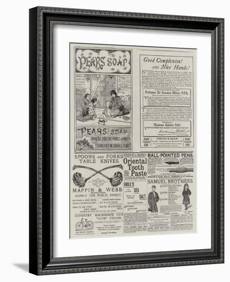 Page of Advertisements-null-Framed Giclee Print