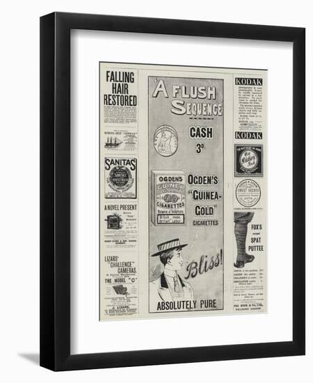 Page of Advertisements-null-Framed Giclee Print