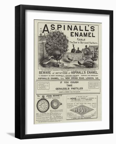 Page of Advertisements-null-Framed Giclee Print