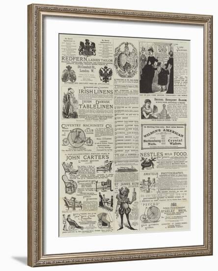 Page of Advertisements-null-Framed Giclee Print