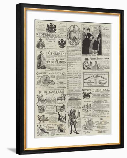 Page of Advertisements-null-Framed Giclee Print