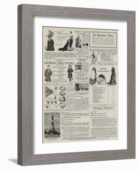 Page of Advertisements-null-Framed Giclee Print