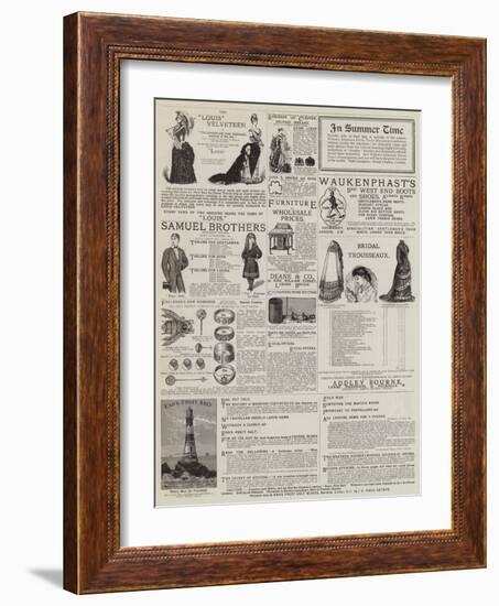 Page of Advertisements-null-Framed Giclee Print