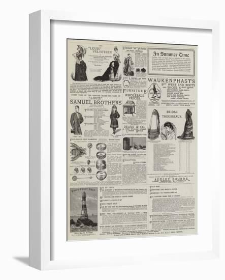 Page of Advertisements-null-Framed Giclee Print