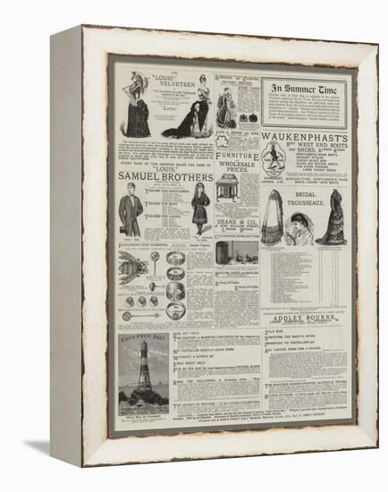 Page of Advertisements-null-Framed Premier Image Canvas