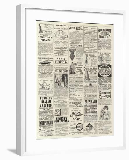 Page of Advertisements-null-Framed Giclee Print