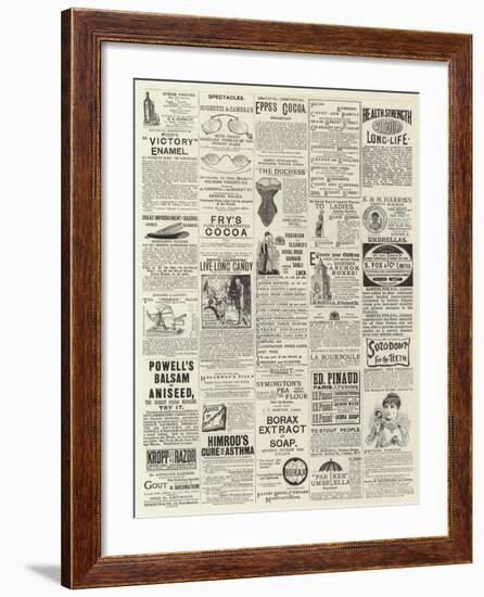 Page of Advertisements-null-Framed Giclee Print