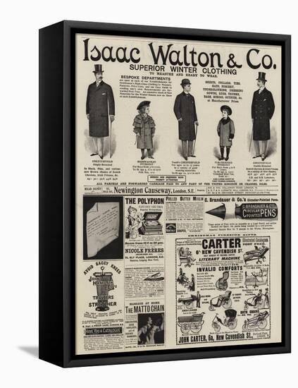 Page of Advertisements-null-Framed Premier Image Canvas