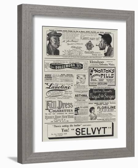 Page of Advertisements-null-Framed Giclee Print