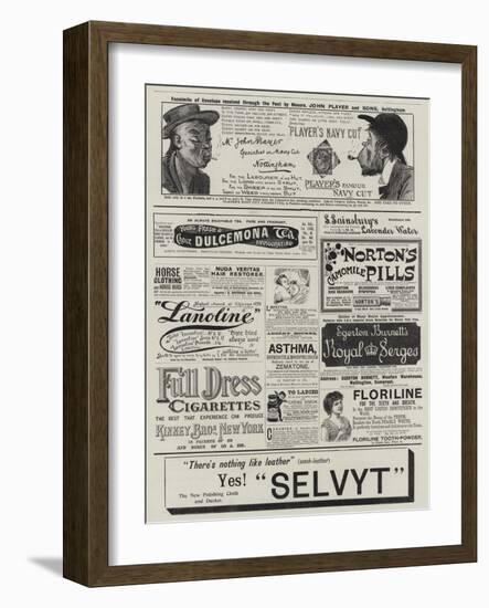 Page of Advertisements-null-Framed Giclee Print