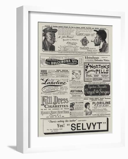 Page of Advertisements-null-Framed Giclee Print