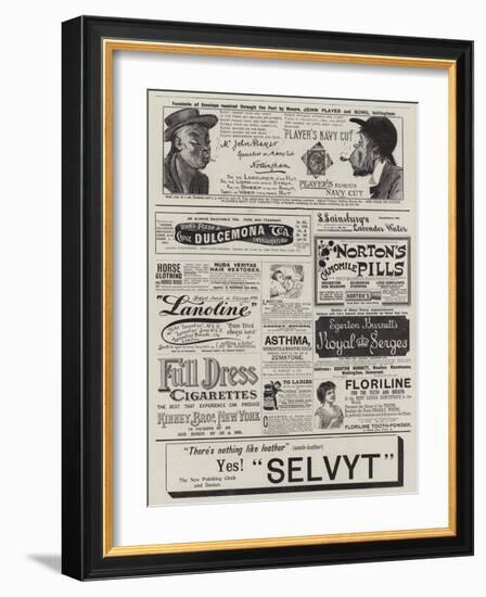 Page of Advertisements-null-Framed Giclee Print